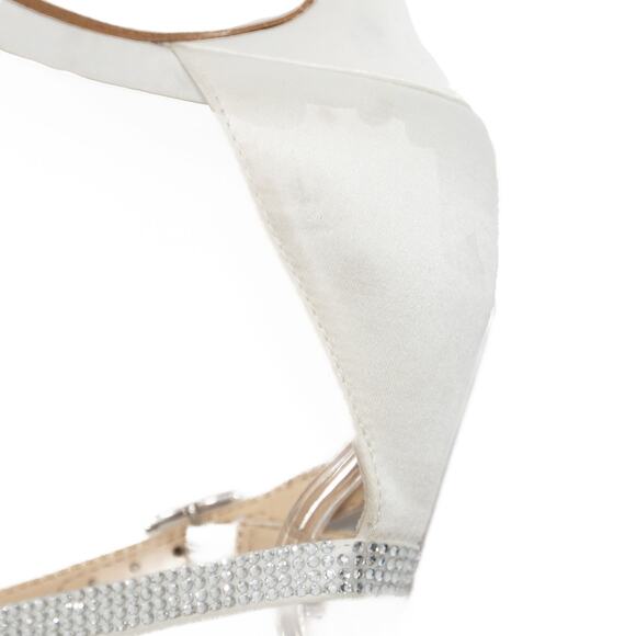 Jessica Simpson Bride Happily Ever After Ostey White Heels Size 8.5 - Picture 9 of 15